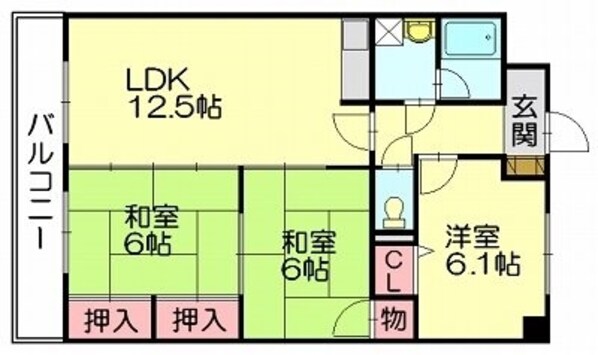 グリーンハイツ須恵の物件間取画像